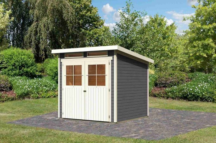 Dřevěný zahradní domek Karibu GLUCKSBURG 3 (68214) terragrau
