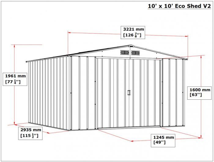 Zahradní domek Duramax Colossus ECO XL 9,7 m² - zelený 61261
