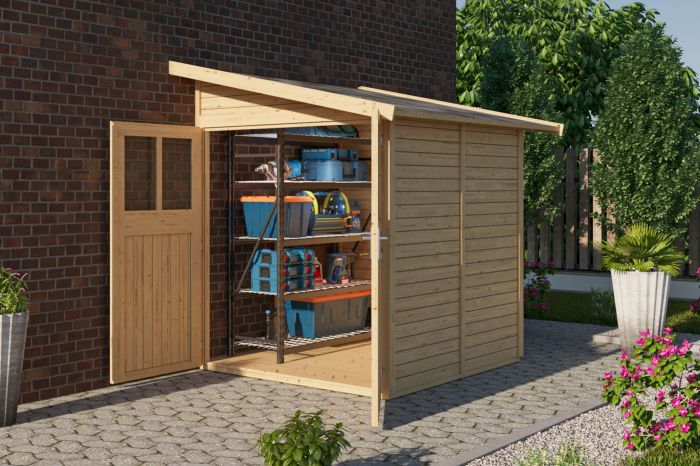 Dřevěný zahradní domek Karibu WANDLITZ 2 (54600) natur
