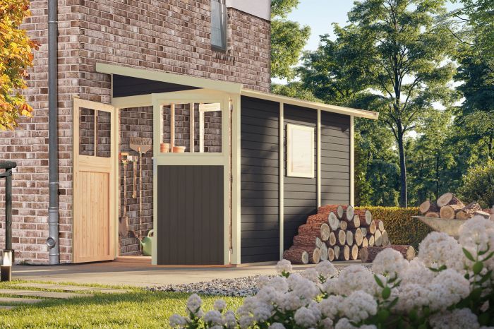 Dřevěný zahradní domek Karibu WANDLITZ 3 (73073) terragrau