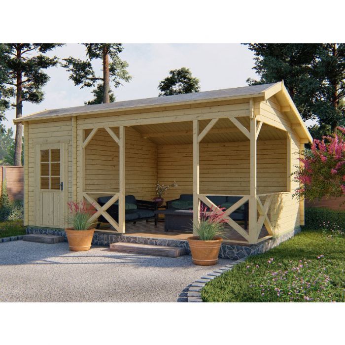 Zahradní domek Selma 158x330 s terasou