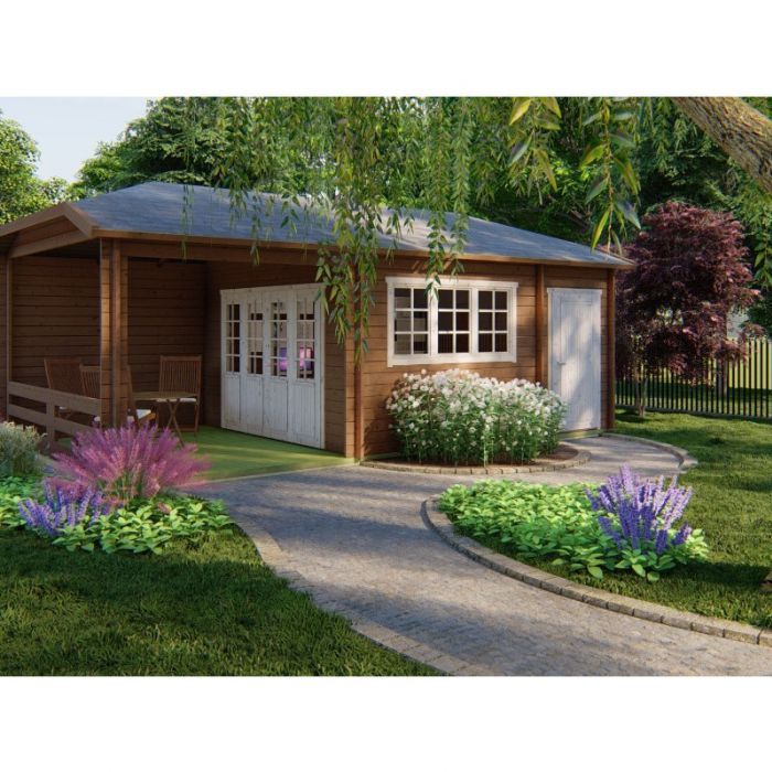 Zahradní domek Viveka 450x400 s terasou