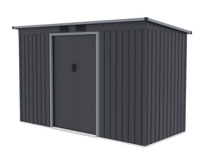 Plechový zahradní domek Lanitplast HALLE 9x4 antracit