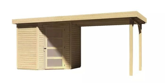 Zahradní domek Karibu SCHWANDORF 3 přístavek 280 cm (77742) natur