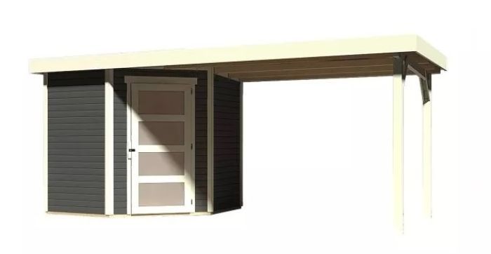 Zahradní domek Karibu SCHWANDORF 3 přístavek 280 cm (77743) terragrau