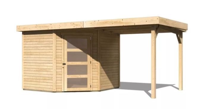Zahradní domek Karibu SCHWANDORF 5 přístavek 240 cm (77746) natur