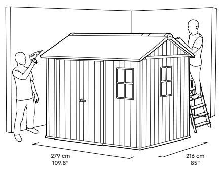 Zahradní plastový domek Newton 2.0 9x7,5 Keter 259109