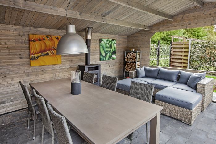 Zahradní domek Mokka 380x380 s terasou