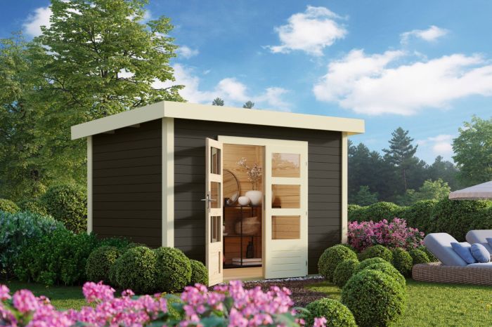 Dřevěný zahradní domek Karibu KANDERN 2 (9226) terragrau