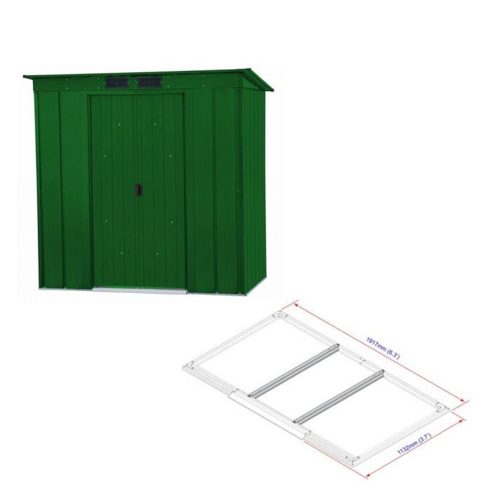 Zahradní domek Duramax Pent Roof ECO 64 zelený (2.5 m²)
