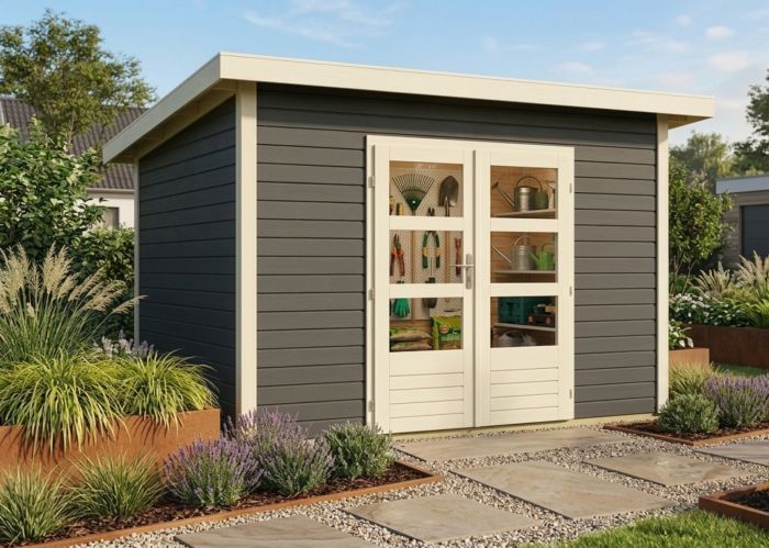 Dřevěný zahradní domek Karibu NORTHEIM 4 (91461) terragrau