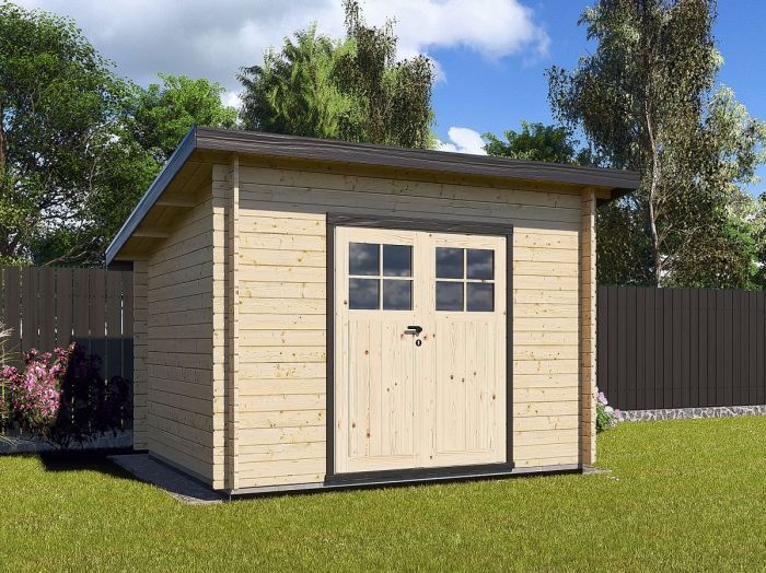 Zahradní domek Robin 300x250 Ekonomik, dvoukřídlé dveře