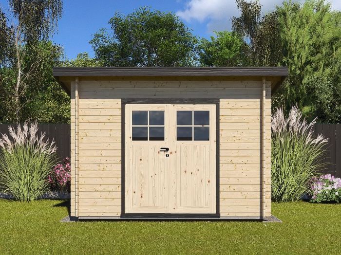 Zahradní domek Robin 350x200 Ekonomik, dvoukřídlé dveře