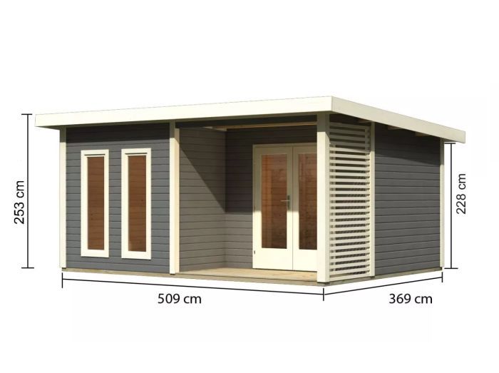 Zahradní domek Karibu RADEBURG 5 (33126) terragrau