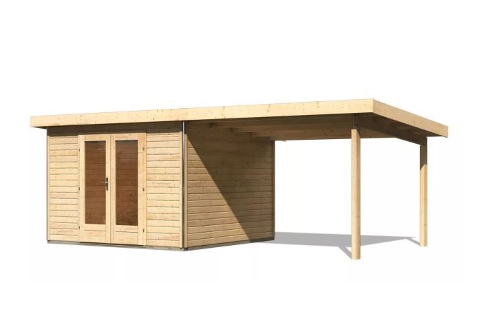 Zahradní domek Karibu RADEBURG 1 přístavek 330 cm (31464) natur