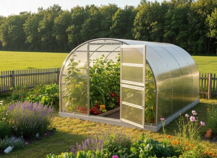 Zahradní skleník Kyklop2 stříbrný