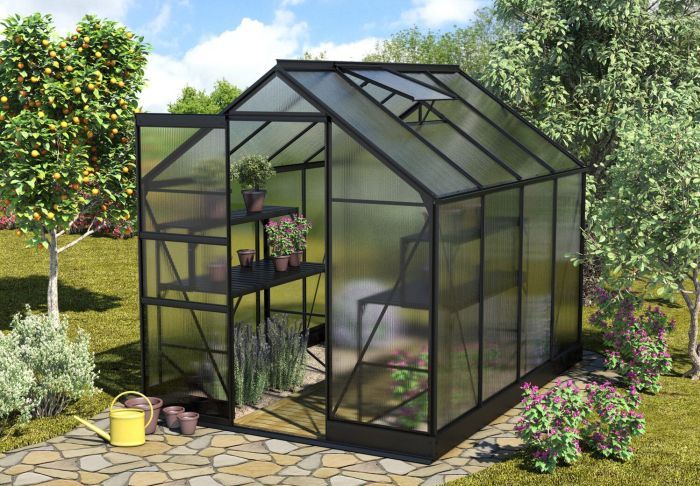 Zahradní skleník Vitavia APOLLO 5000 PC 4 mm černý