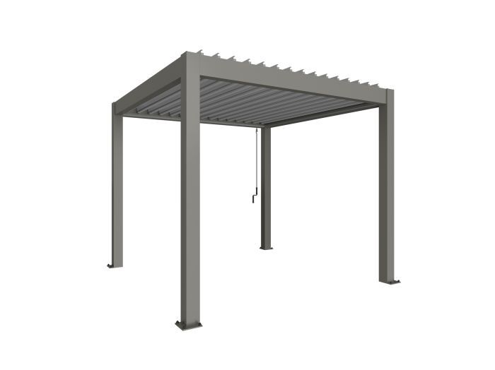 Zahradní hliníková pergola 300x300, šedý křemen/stříbrná metalíza - Biohort
