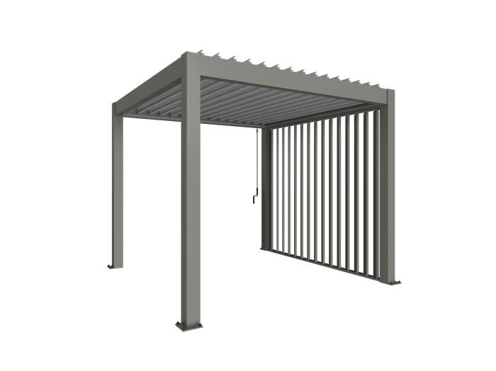 Zahradní hliníková pergola 300x300, šedý křemen/stříbrná metalíza - Biohort