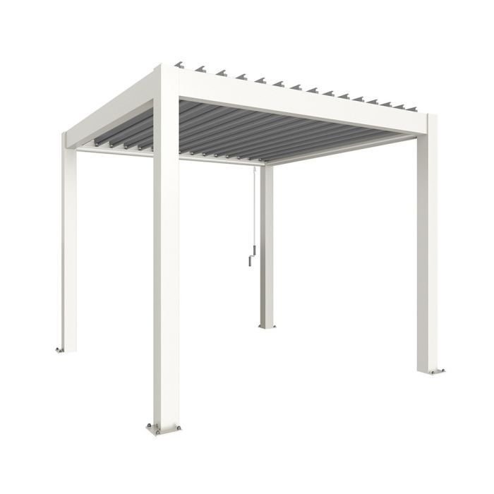 Zahradní hliníková pergola 300x300, bílá/stříbrná metalíza - Biohort