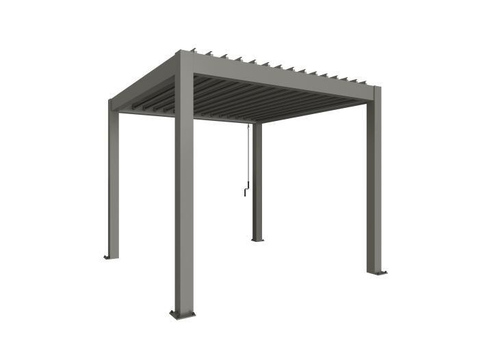 Zahradní hliníková pergola 300x300, šedý křemen metalíza - Biohort