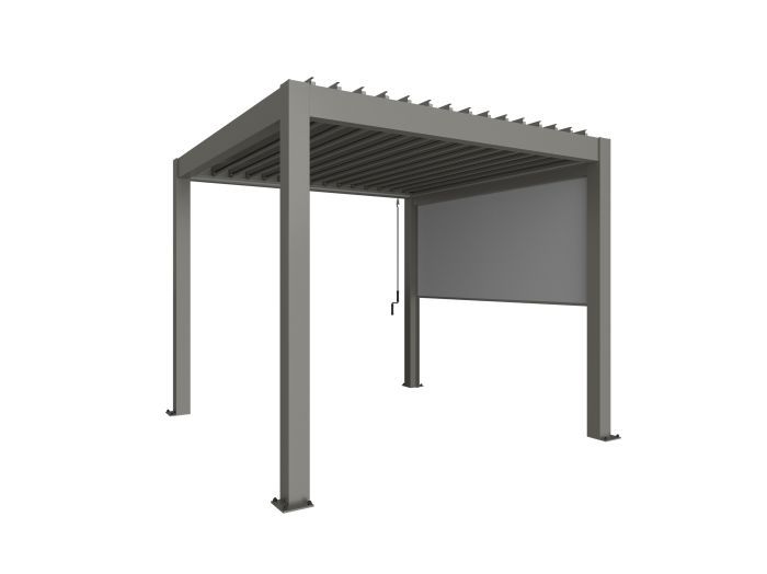 Zahradní hliníková pergola 300x300, šedý křemen metalíza - Biohort