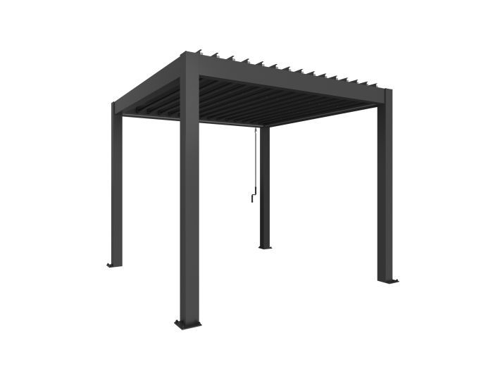 Zahradní hliníková pergola 300x300, tmavě šedá metalíza - Biohort