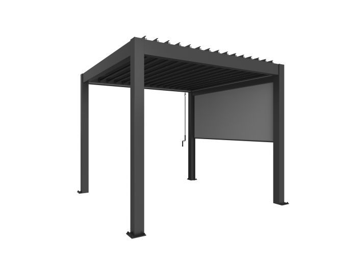 Zahradní hliníková pergola 300x300, tmavě šedá metalíza - Biohort