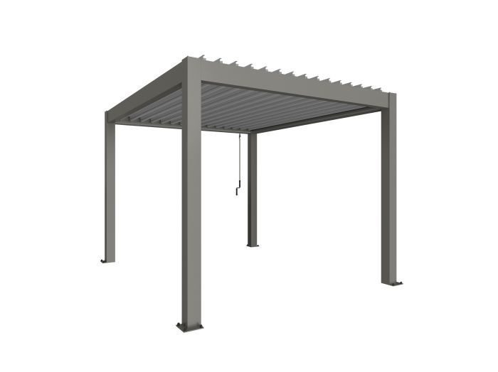 Zahradní hliníková pergola 300x350, šedý křemen/stříbrná metalíza - Biohort