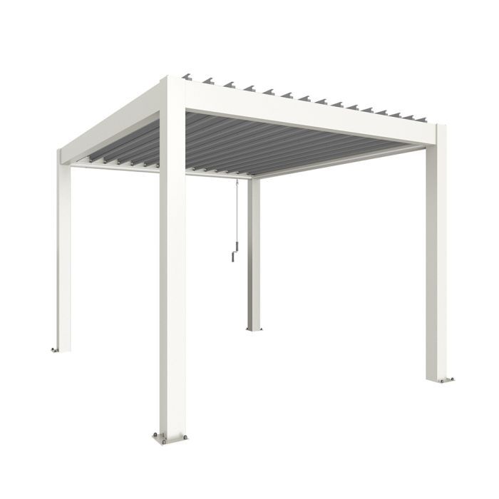 Zahradní hliníková pergola 300x350, bílá/stříbrná metalíza - Biohort