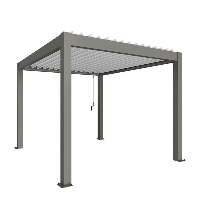 Zahradní hliníková pergola 300x350, šedý křemen metalíza/bílá - Biohort