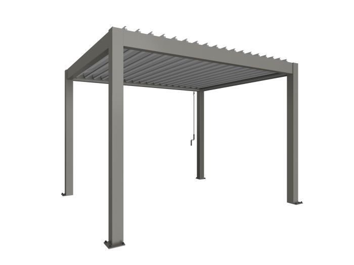 Zahradní hliníková pergola 350x300, šedý křemen/stříbrná metalíza - Biohort