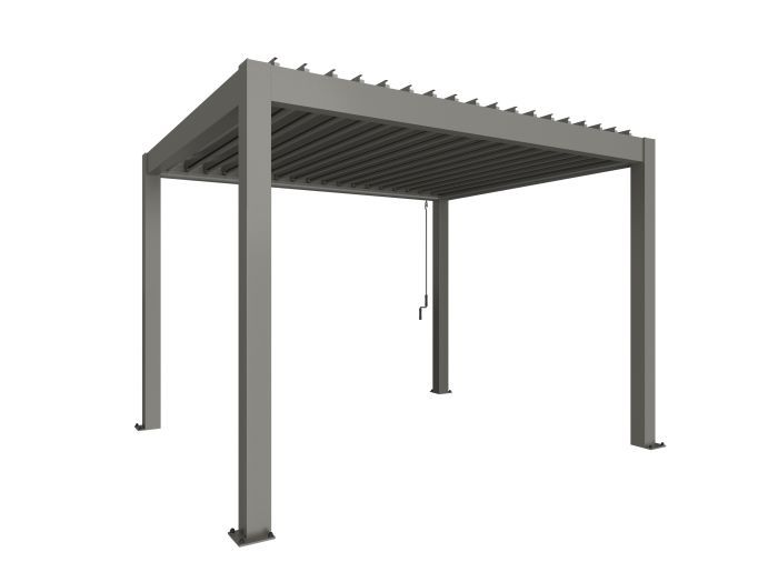 Zahradní hliníková pergola 350x300, šedý křemen metalíza - Biohort