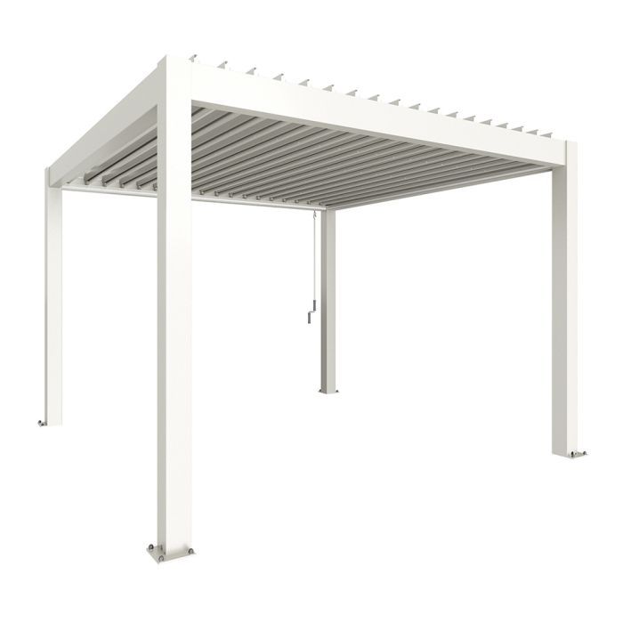 Zahradní hliníková pergola 350x350, bílá - Biohort