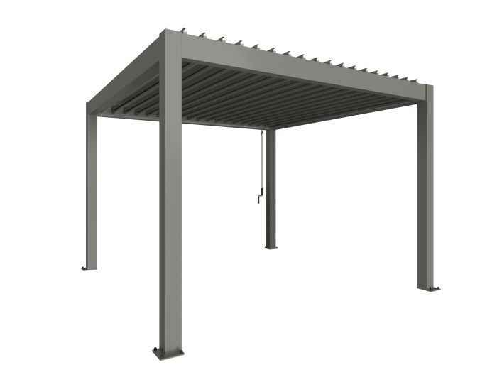 Zahradní hliníková pergola 350x350, šedý křemen metalíza - Biohort