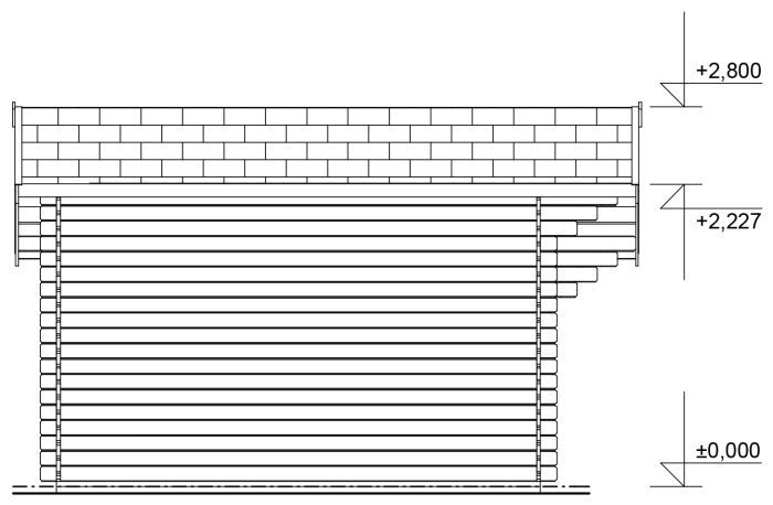 Zahradní domek Zita 490x350 Ekonomik, dvoukřídlé dveře