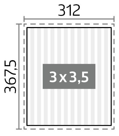 Zahradní hliníková pergola 300x350