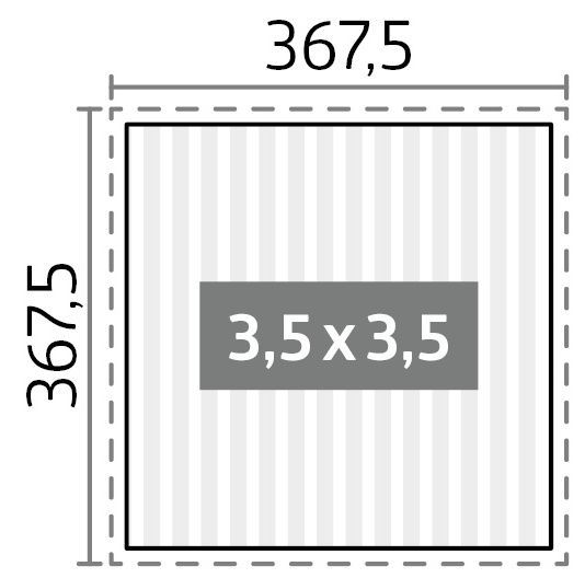 Zahradní hliníková pergola 350x350