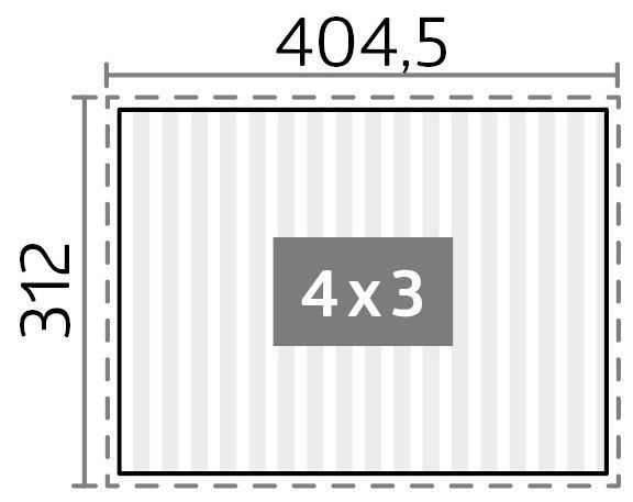 Zahradní hliníková pergola 400x300