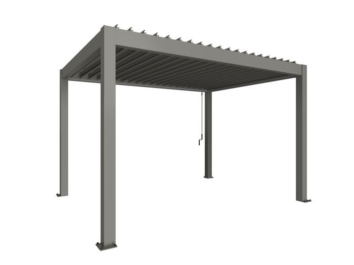 Zahradní hliníková pergola 400x300, šedý křemen metalíza - Biohort