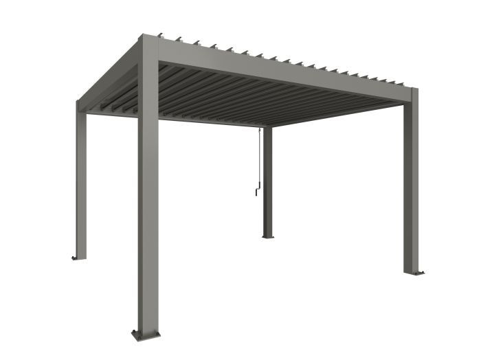 Zahradní hliníková pergola 400x350, šedý křemen metalíza - Biohort