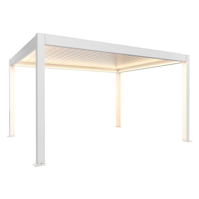 Zahradní hliníková pergola 450x350, bílá - Biohort