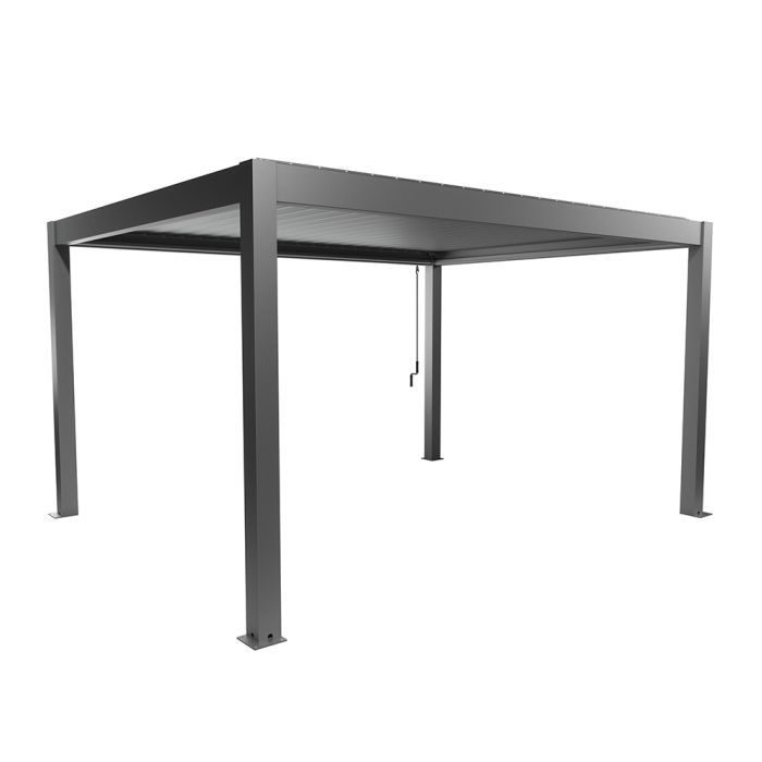 Zahradní hliníková pergola 450x350, šedý křemen metalíza - Biohort