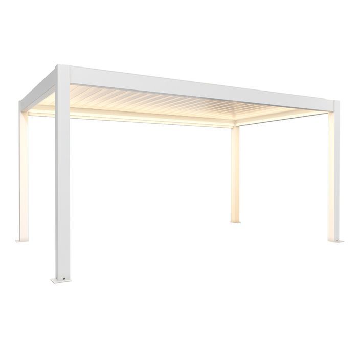 Zahradní hliníková pergola 500x300, bílá - Biohort