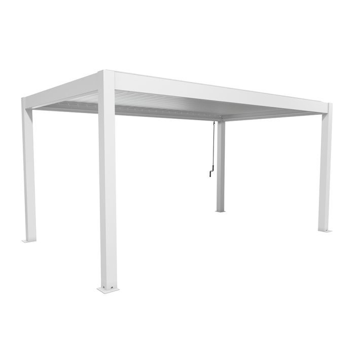 Zahradní hliníková pergola 500x300, bílá/stříbrná metalíza - Biohort