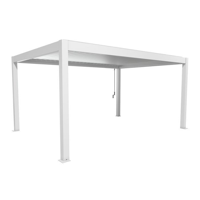 Zahradní hliníková pergola 500x350, bílá/stříbrná metalíza - Biohort
