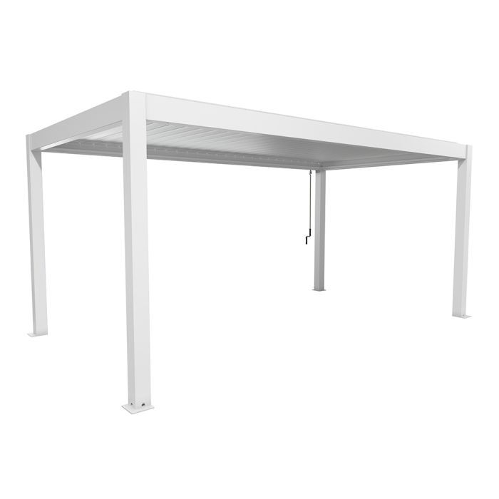 Zahradní hliníková pergola 550x300, bílá/stříbrná metalíza - Biohort