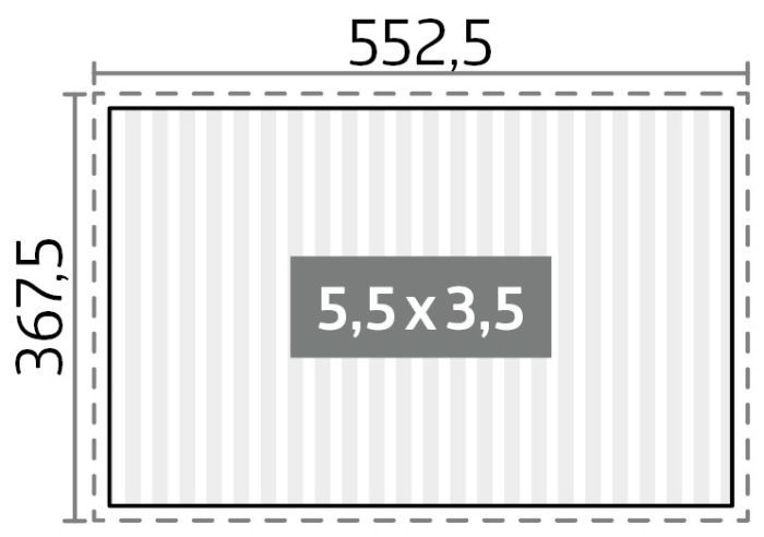 Zahradní hliníková pergola 550x350