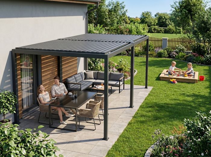 Hliníková bioklimatická pergola PREMIUM 600x300 cm