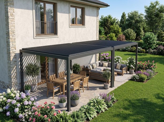 Hliníková bioklimatická pergola PREMIUM 800x300 cm